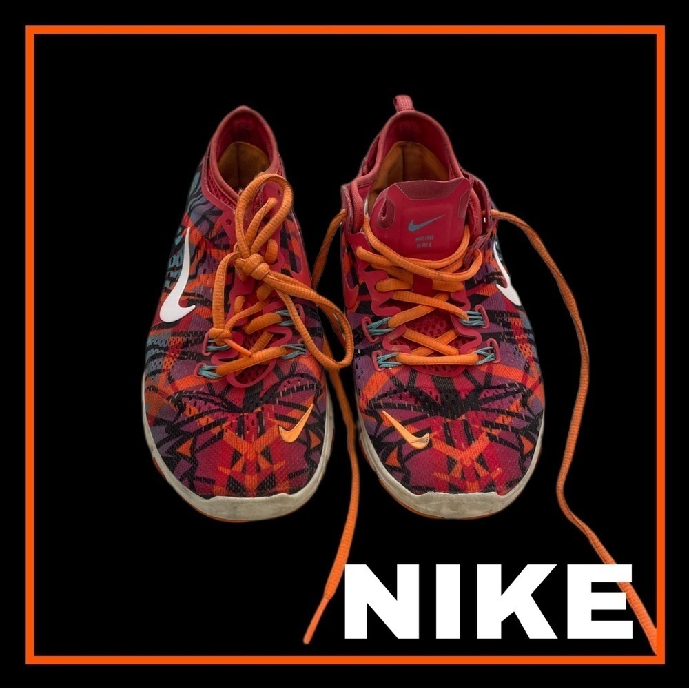 Nike FREE TR Fit 4 orange pink black tennis shoe size 6